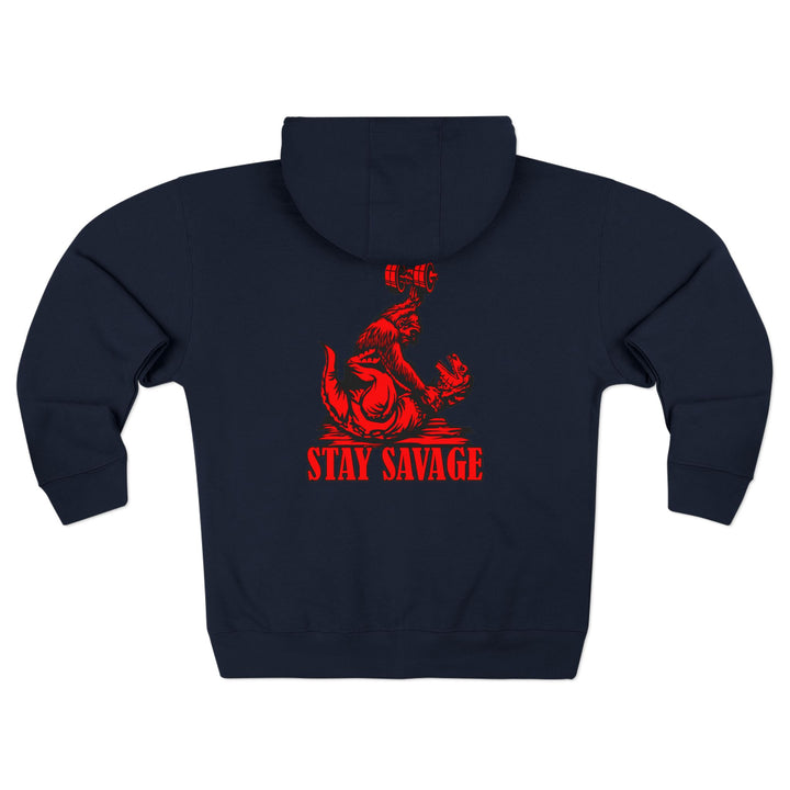 CG APE VS ZILLA RED  /STAY SAVAGE ZIP UP