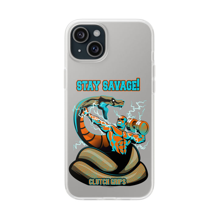 MAC VS SNAKE MIAMI COLORS AQUA ORANGE PHONE CASE /STAY SAVAGE