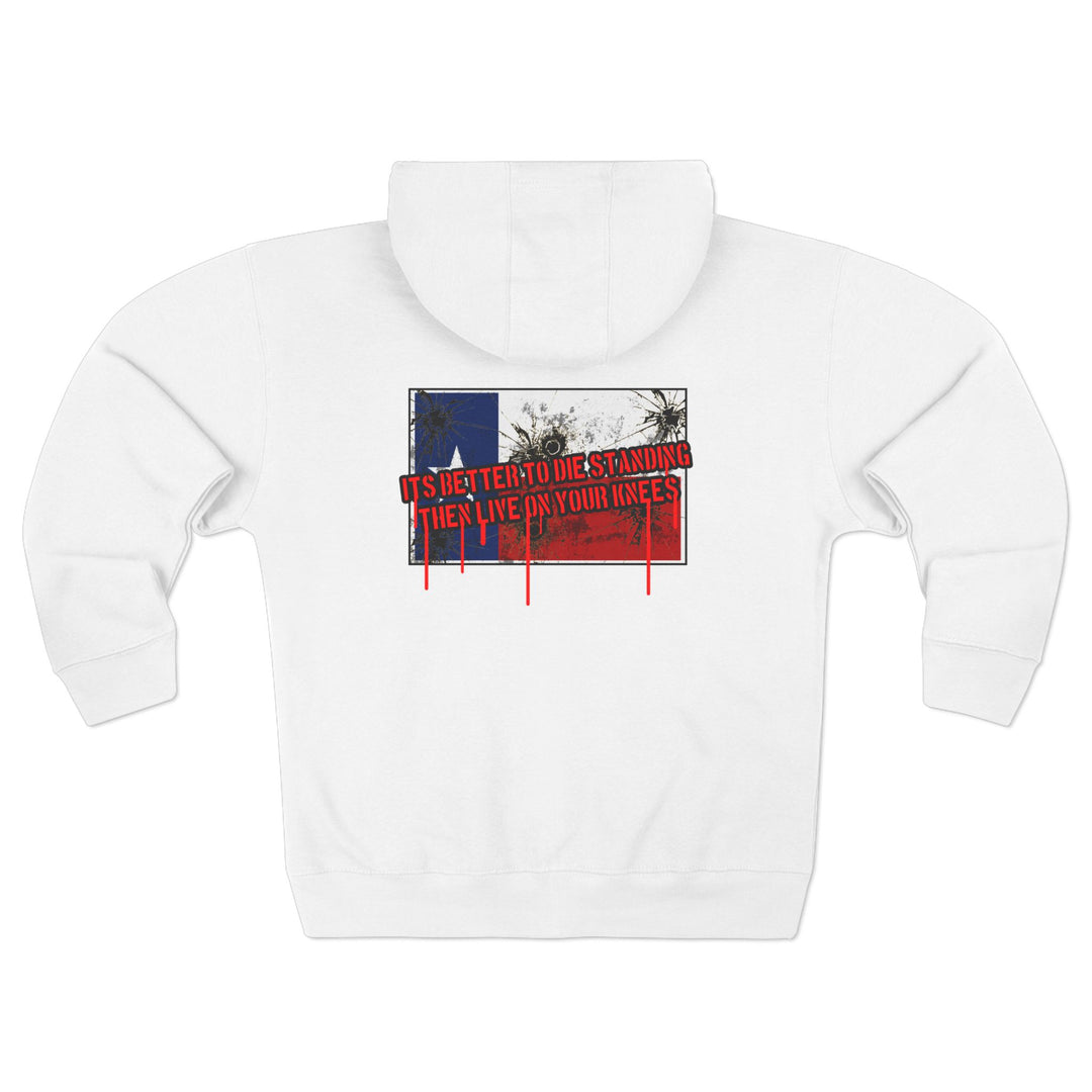 CG MASK RED WHITE BLUE TEXAS FLAG ON BACK/BETTER TO DIE STANDING THAN LIVE ON YOUR KNEES