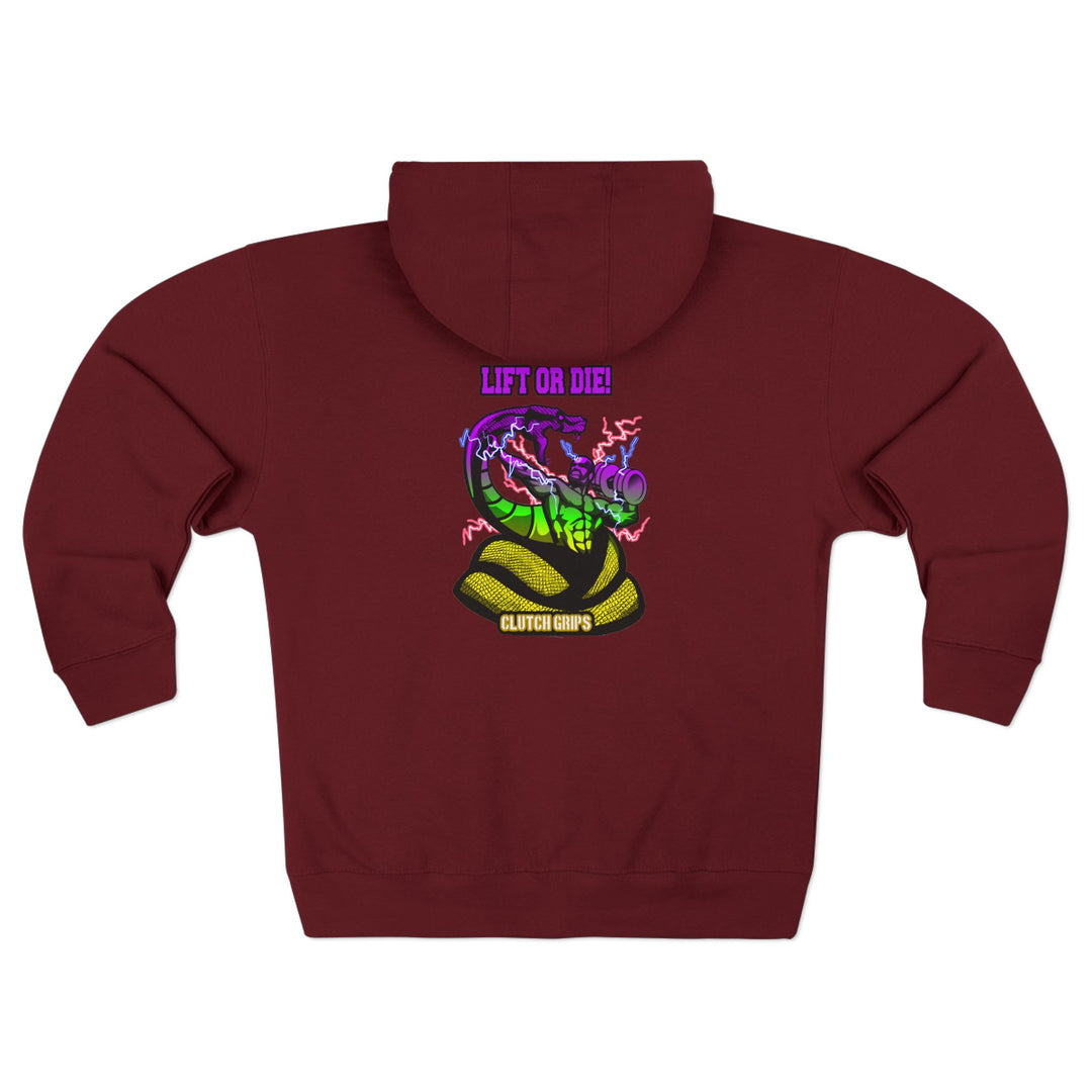 MAC VS SNAKE YELLOW GREEN PURPLE FADE /LIFT OR DIE ZIP UP