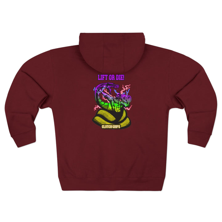 MAC VS SNAKE YELLOW GREEN PURPLE FADE /LIFT OR DIE ZIP UP