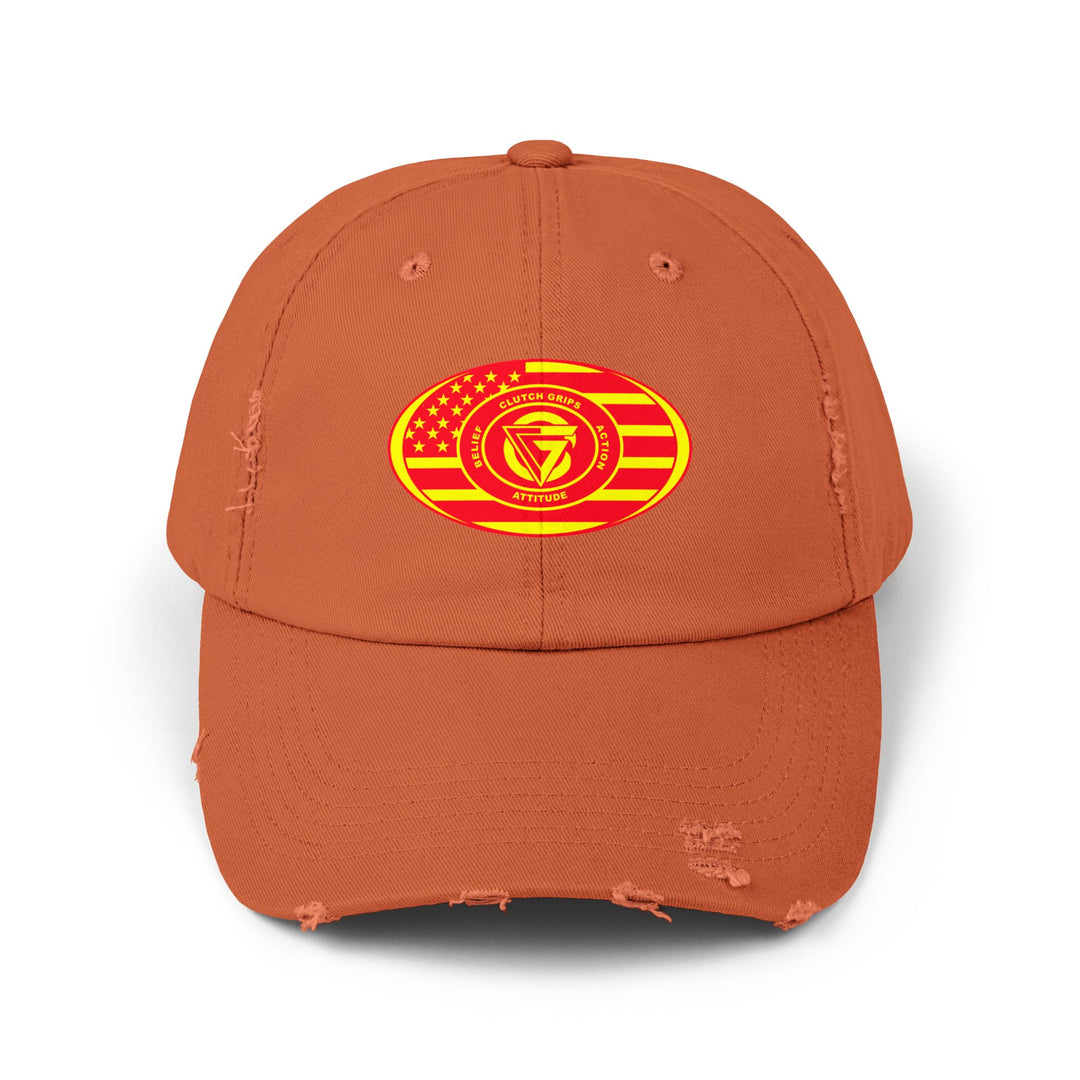 CG AMERICAN SUPERIOR GOLD & RED BLOODED FREEDOM FLAG CAP