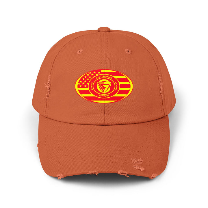 CG AMERICAN SUPERIOR GOLD & RED BLOODED FREEDOM FLAG CAP