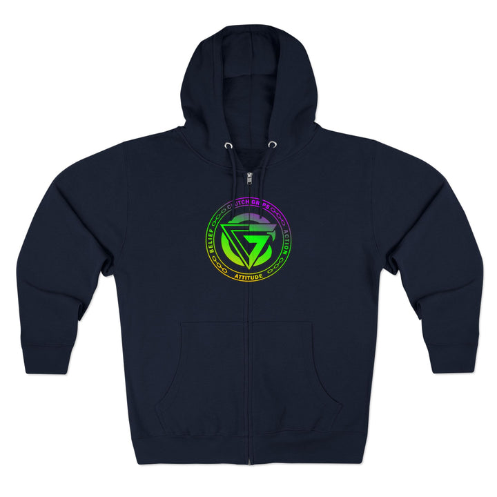 CG LIFT KICK YELLOW GREEN PURPLE FADE/LIFT OR DIE ZIP UP
