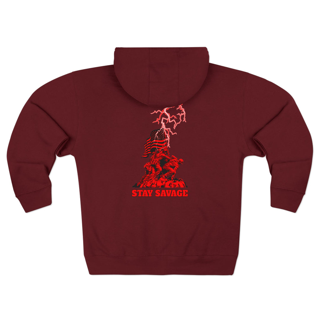 CG A AMERICAN WARRIORS RED  /STAY SAVAGE ZIP UP