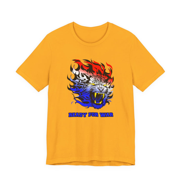 TIGER FLAME RED WHITE BLUE FADE/READY FOR WAR