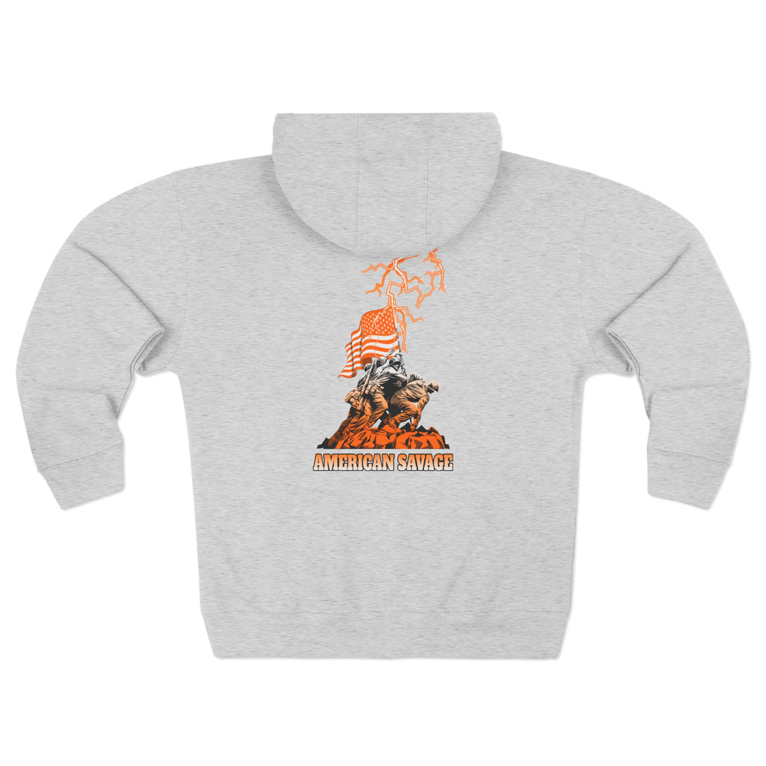 CG A AMERICAN WARRIORS ORANGE WHITE FADE /AMERICAN SAVAGE ZIP UP