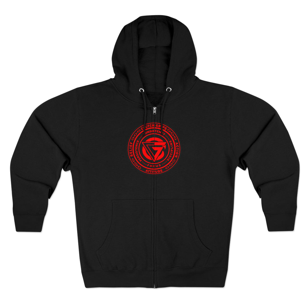 CG  NAVY SEAL TRIBUTE  RIP RED BLACK /WELCOME TO THE JUNGLE ZIP UP