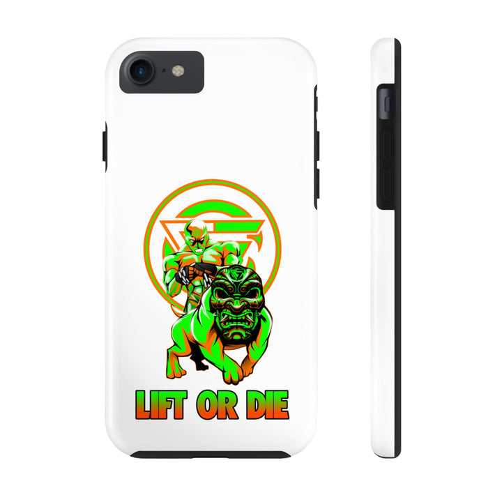 ANGRY DOG ORANGE GREEN PHONE CASE /LIFT OR DIE