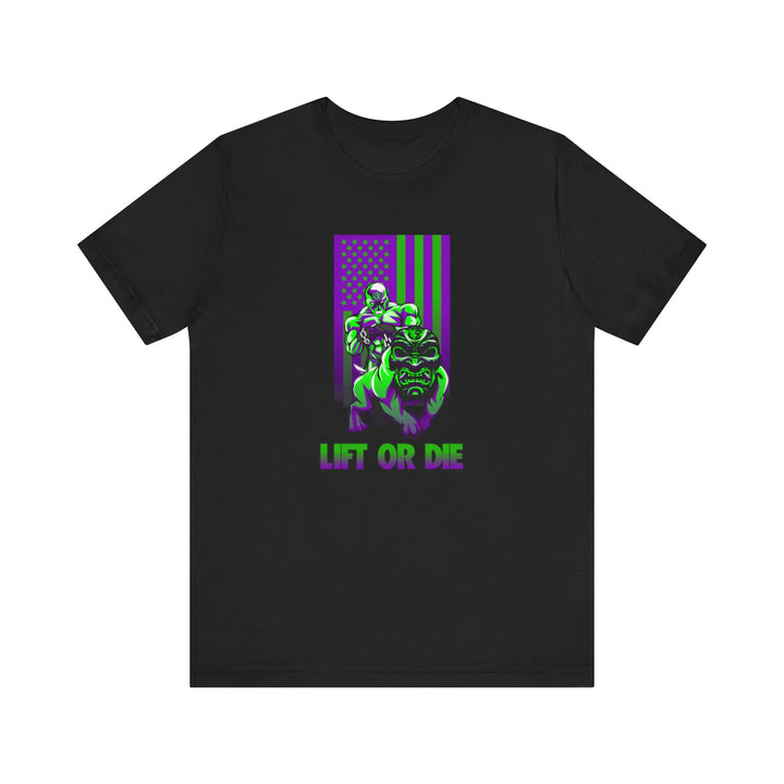 ANGRY DOG PURPLE GREEN FLAG/LIFT OR DIE