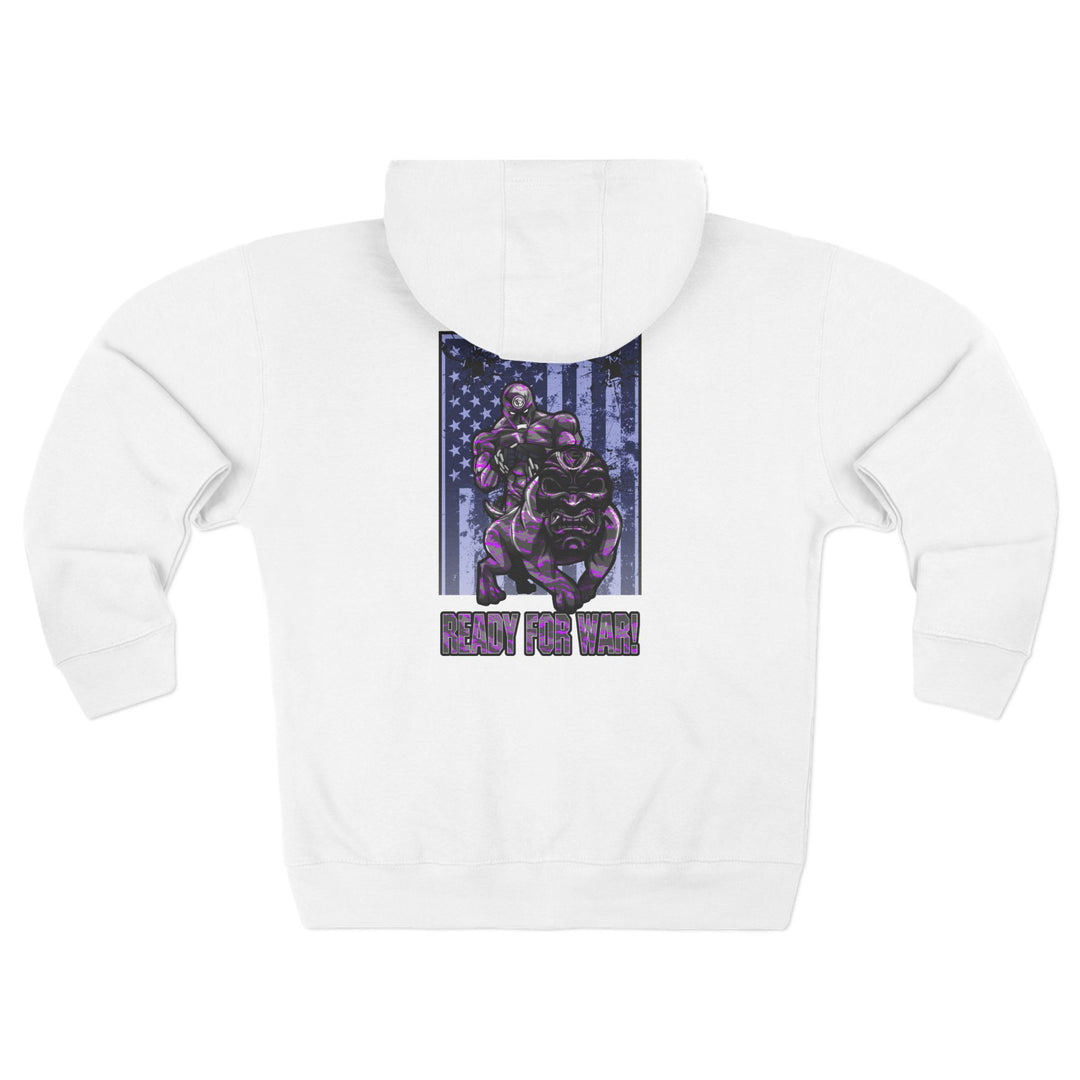 CG ANGRY DOG CAMO GREY PURPLE/READY FOR WAR ZIP UP