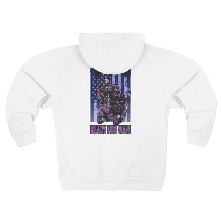 CG ANGRY DOG CAMO GREY PURPLE/READY FOR WAR ZIP UP