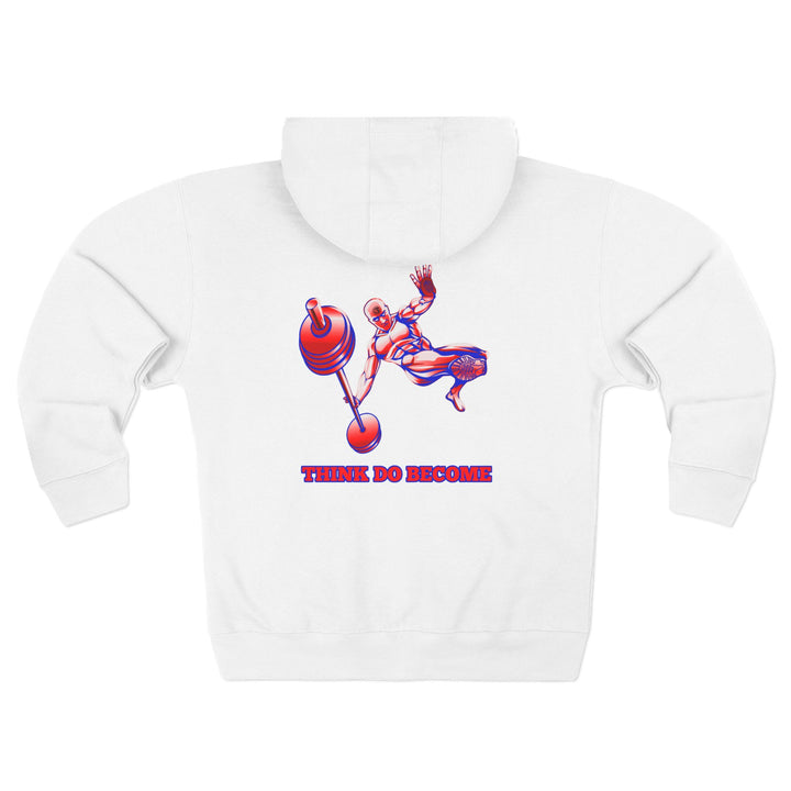 CG MAC JUMP RED WHITE BLUE /THINK DO BECOME ZIP UP