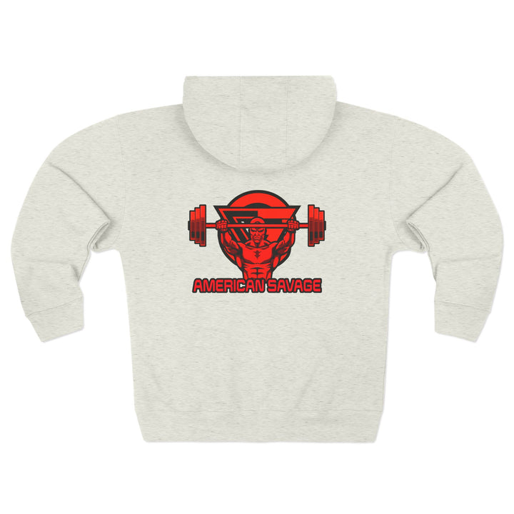 ENTER THE MAC RED BLACK /AMERICAN SAVAGE ZIP UP