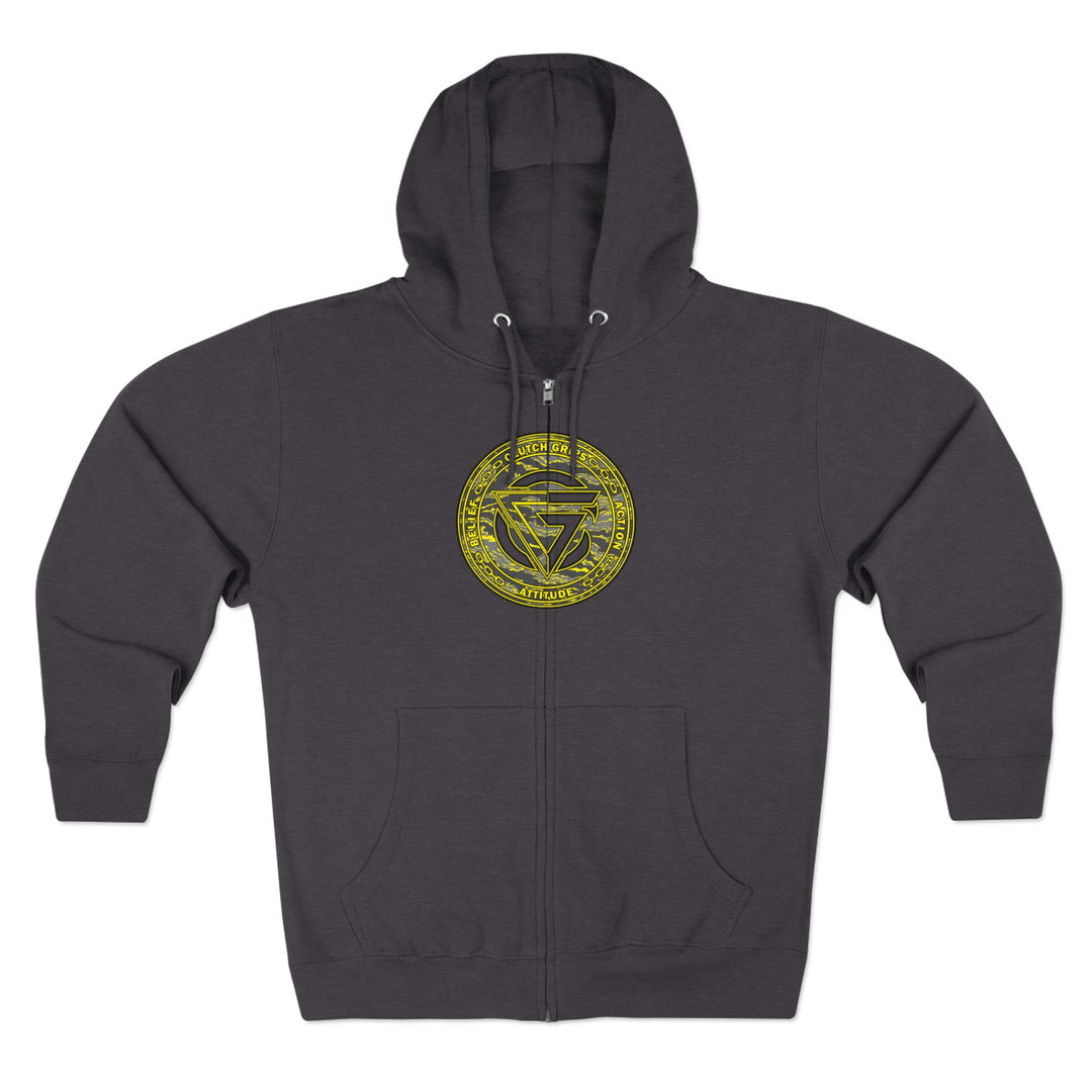 CG ANGRY DOG GREY YELLOW CAMO/READY FOR WAR ZIP UP
