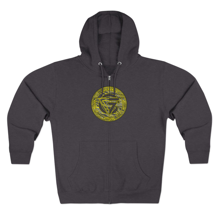 CG ANGRY DOG GREY YELLOW CAMO/READY FOR WAR ZIP UP