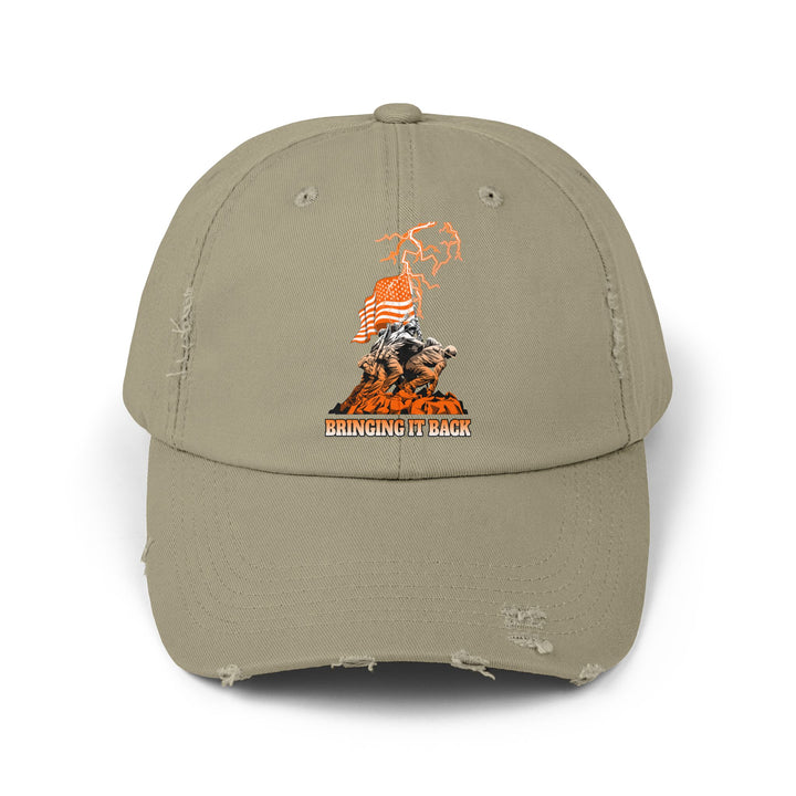 AMERICAN WARRIORS ORANGE WHITE FADE /BRINGING IT BACK CAP