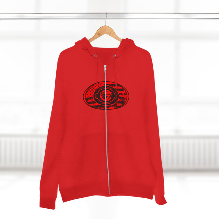 CG  NAVY SEAL TRIBUTE  RIP RED BLACK /AMERICAN SAVAGE ZIP UP