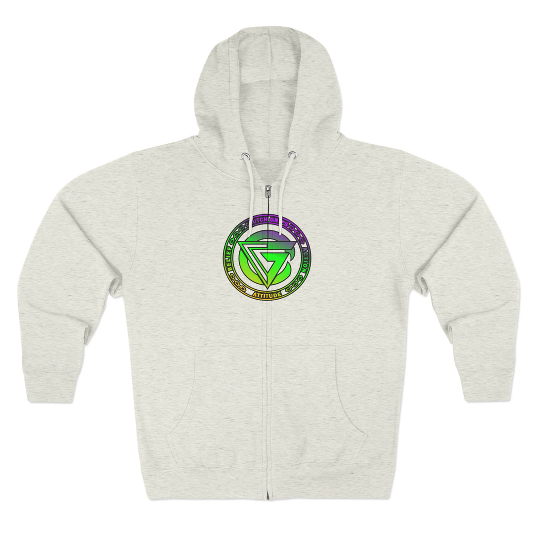CG GRIP MASTER MAC YELLOW GREEN PURPLE /LIFT OR DIE  ZIP UP