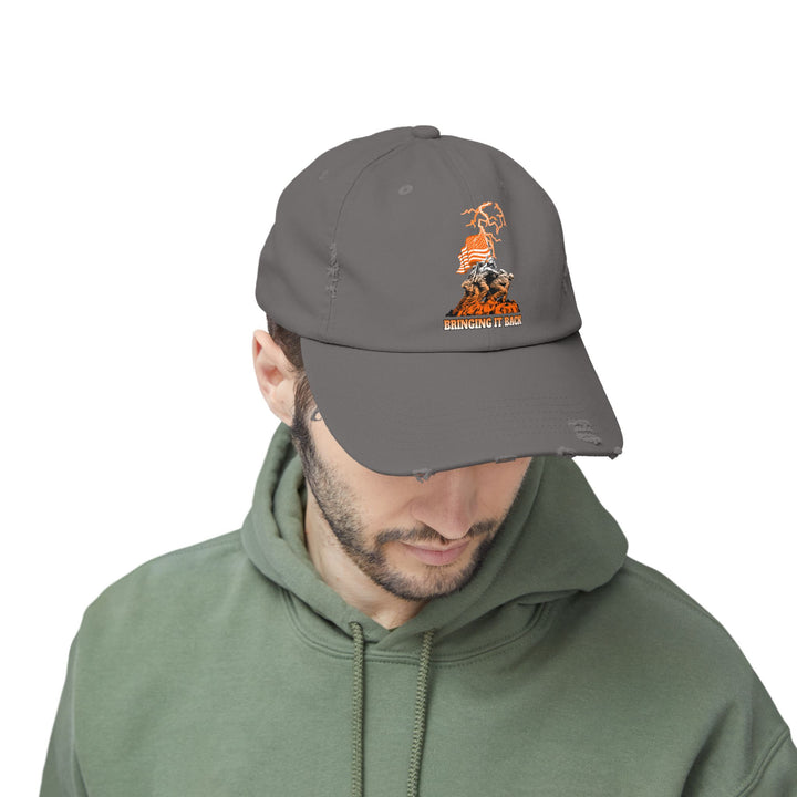AMERICAN WARRIORS ORANGE WHITE FADE /BRINGING IT BACK CAP