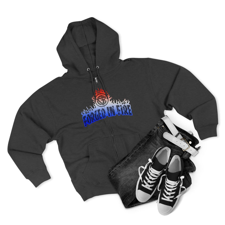 CG AMERICAN WARRIORS RED WHITE BLUE FADE /AMERICAN SAVAGE ZIP UP