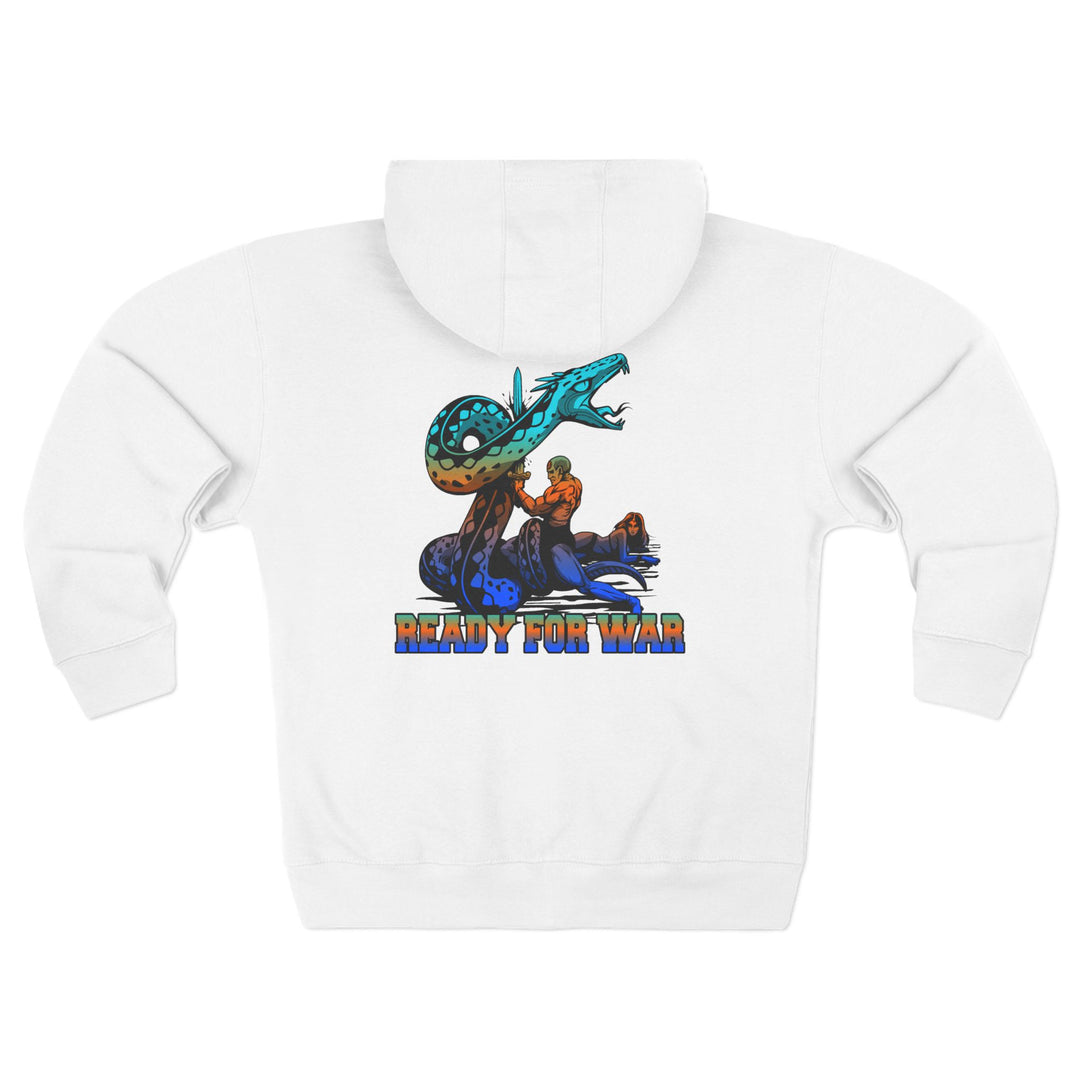 CG SERPENT SLAYER BLUE ORANGE AQUA /READY FOR WAR ZIP UP