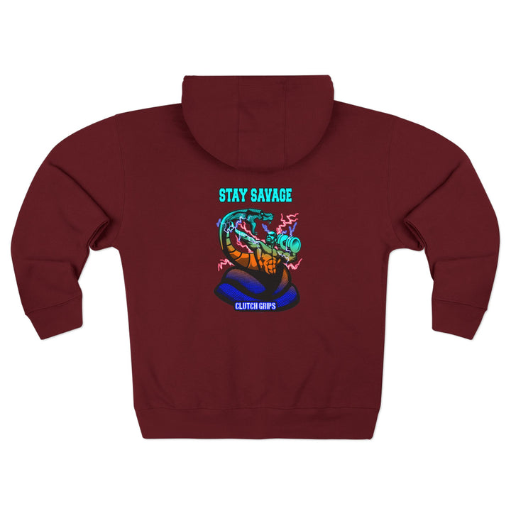 MAC VS SNAKE BLUE ORANGE  AQUA /STAY SAVAGE ZIP UP