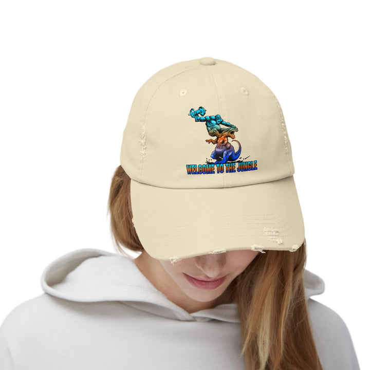 APE VS ZILLA BLUE ORANGE AQUA /WELCOME TO THE JUNGLE CAP