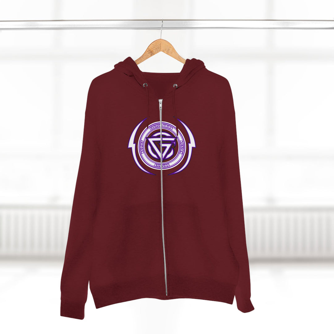 RIDE THE LIGHTNING  PURPLE WHITE /LIFT OR DIE ZIP UP