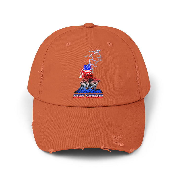 FREEDOM WARRIORS RED WHITE BLUE FADE /STAY SAVAGE CAP