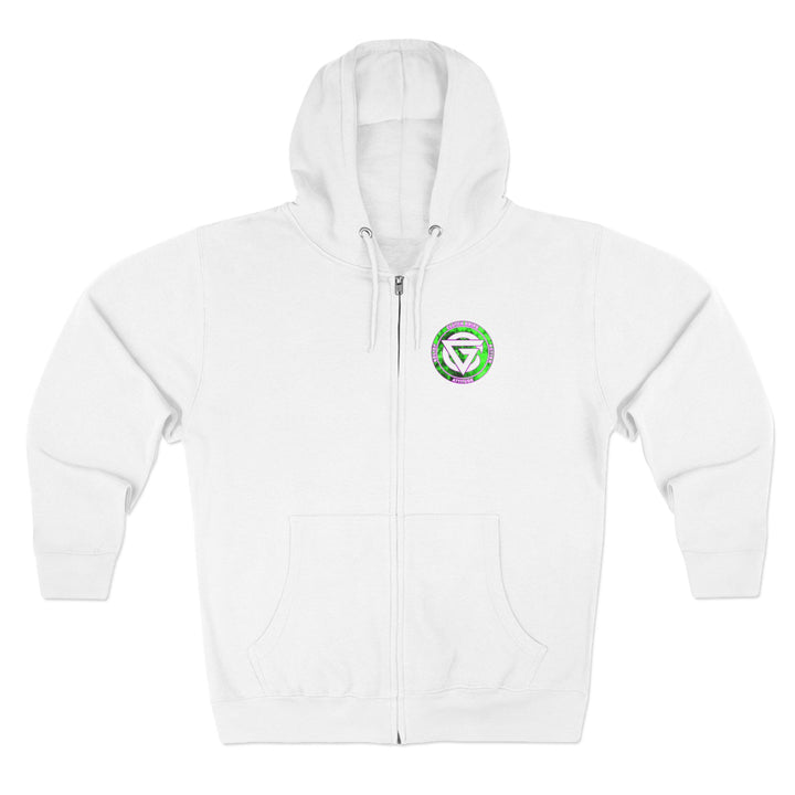 CG LION HEART GREEN PURPLISH PINK LIFT OR DIE ZIP UP
