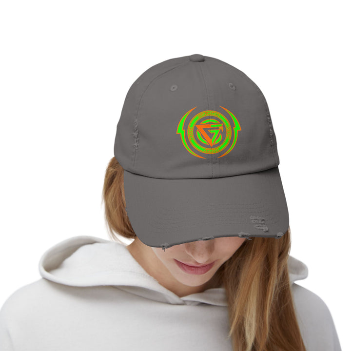 CG LOGO LIGHTNING ARCHES HYPER ORANGE GREEN /BELIEF ATTITUDE ACTION CAP