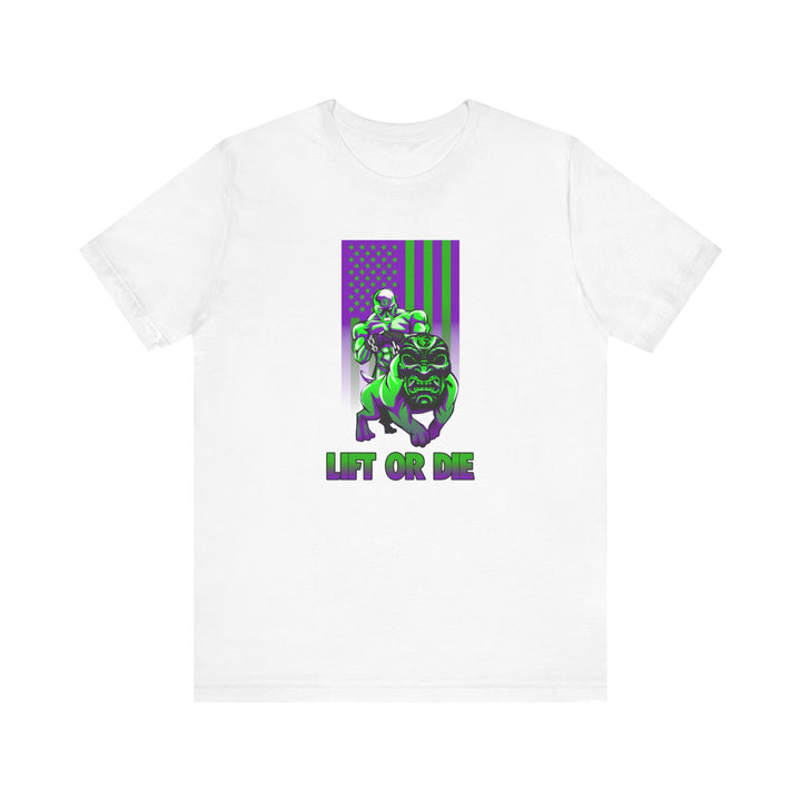 ANGRY DOG PURPLE GREEN FLAG/LIFT OR DIE