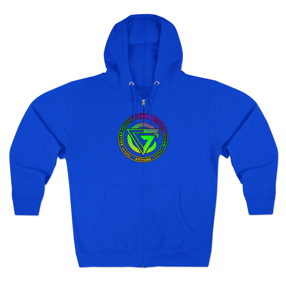 CG LIFT KICK YELLOW GREEN PURPLE FADE/LIFT OR DIE ZIP UP
