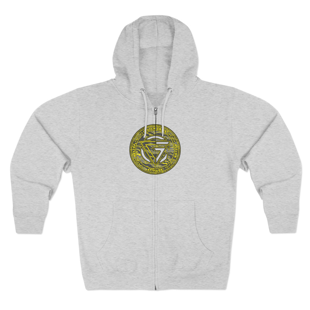 CG ANGRY DOG GREY YELLOW CAMO/READY FOR WAR ZIP UP