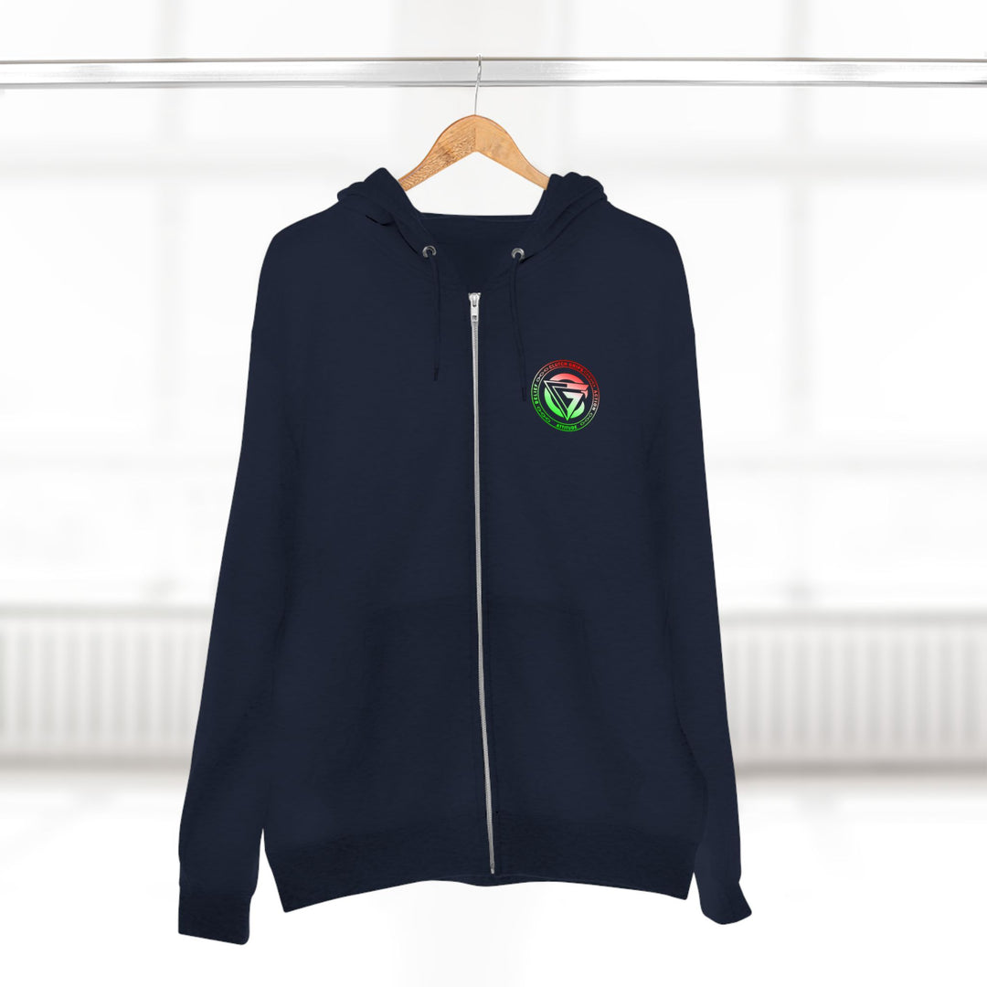 SKULLATOR SGL BELL DRAGON TIGER RED WHITE GREEN FADE/READY FOR WAR ZIP UP
