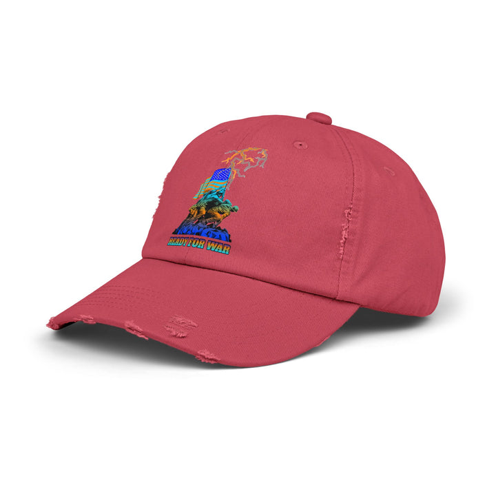 AMERICAN WARRIOR BLUE ORANGE AQUA/READY FOR WAR CAP