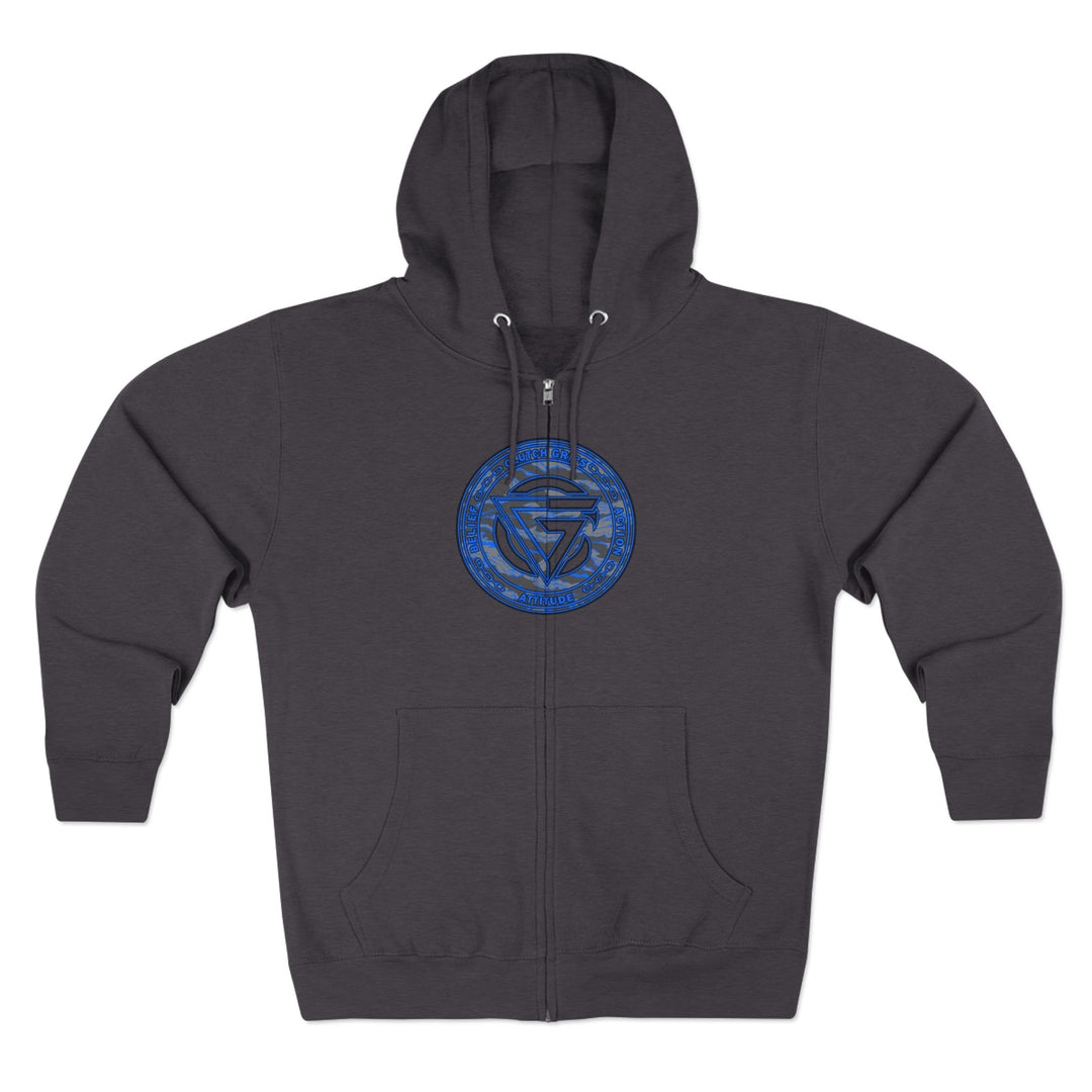 CG ANGRY DOG CAMO BLUE /STAY SAVAGE /ZIP UP