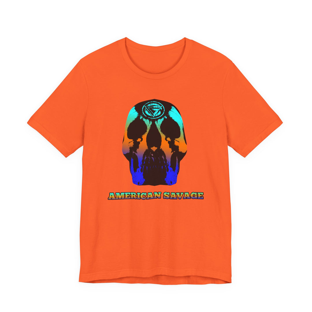 SKULLATOR BLUE ORANGE AQUA  /AMERICAN SAVAGE