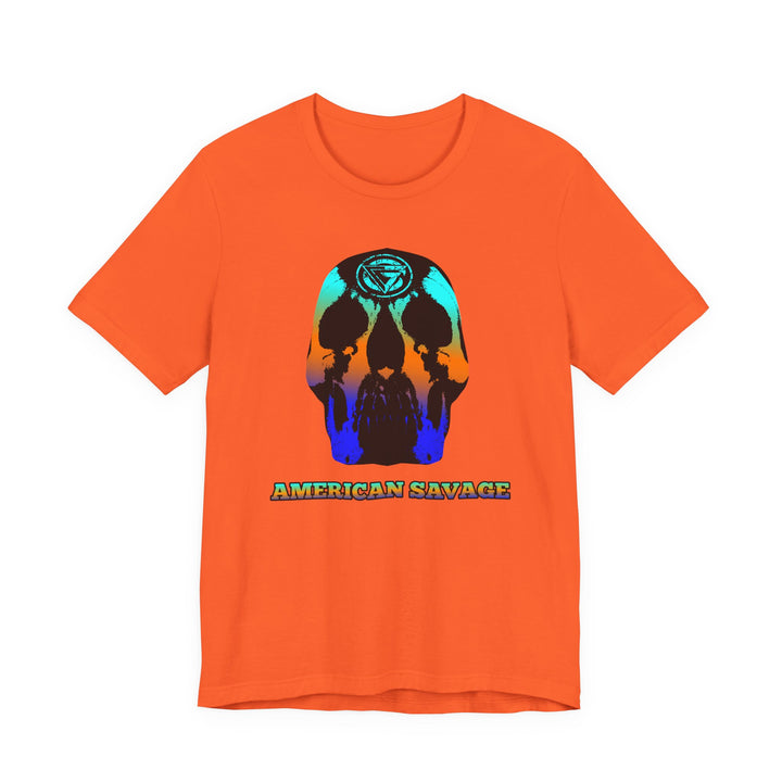 SKULLATOR BLUE ORANGE AQUA  /AMERICAN SAVAGE