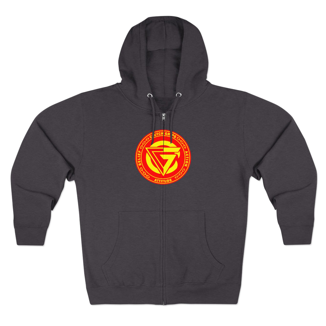 CG SAMURAI MASK ORANGE GOLD /CLUTCHGRIPS ZIP UP