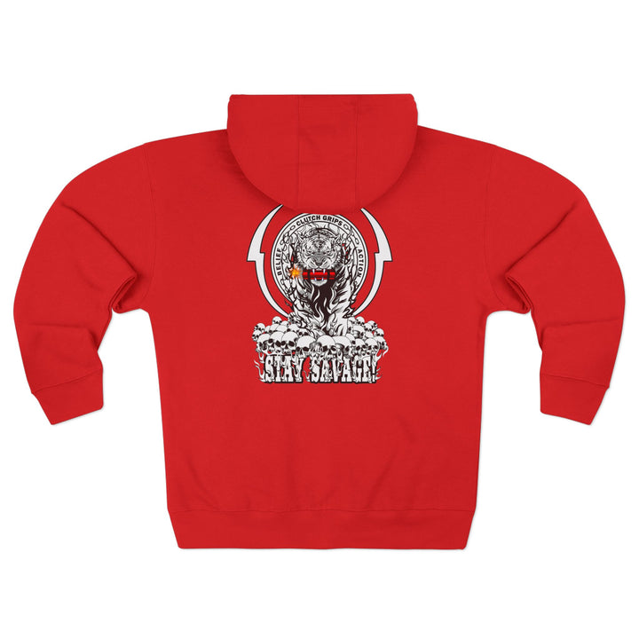 DYNAMITE TIGER WHITE BLACK /STAY SAVAGE ZIP UP