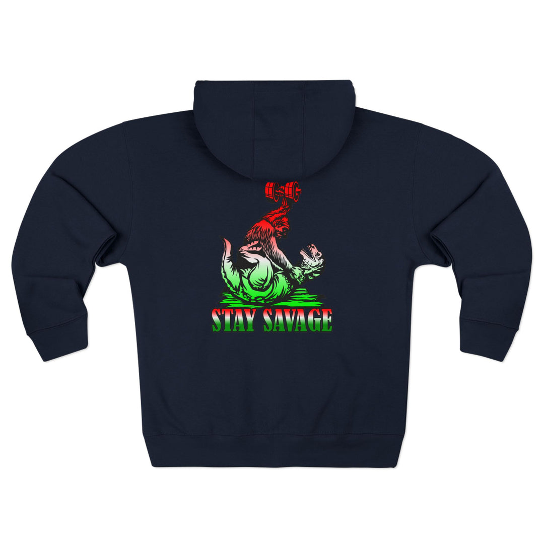 CG APE VS ZILLA RED WHITE GREEN FADE /STAY SAVAGE ZIP UP