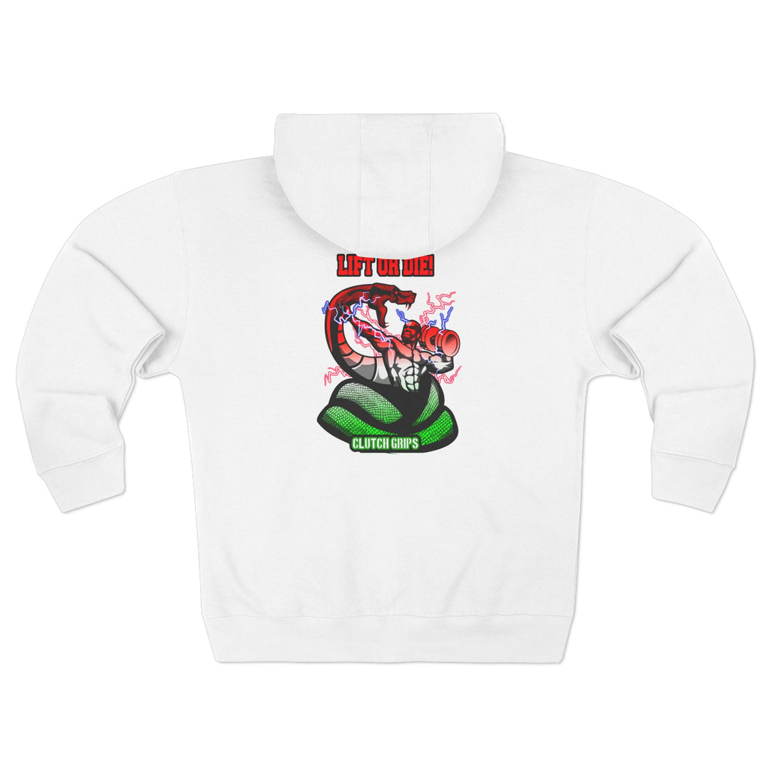 MAC VS SNAKE RED WHITE GREEN FADE /LIFT OR DIE ZIP UP
