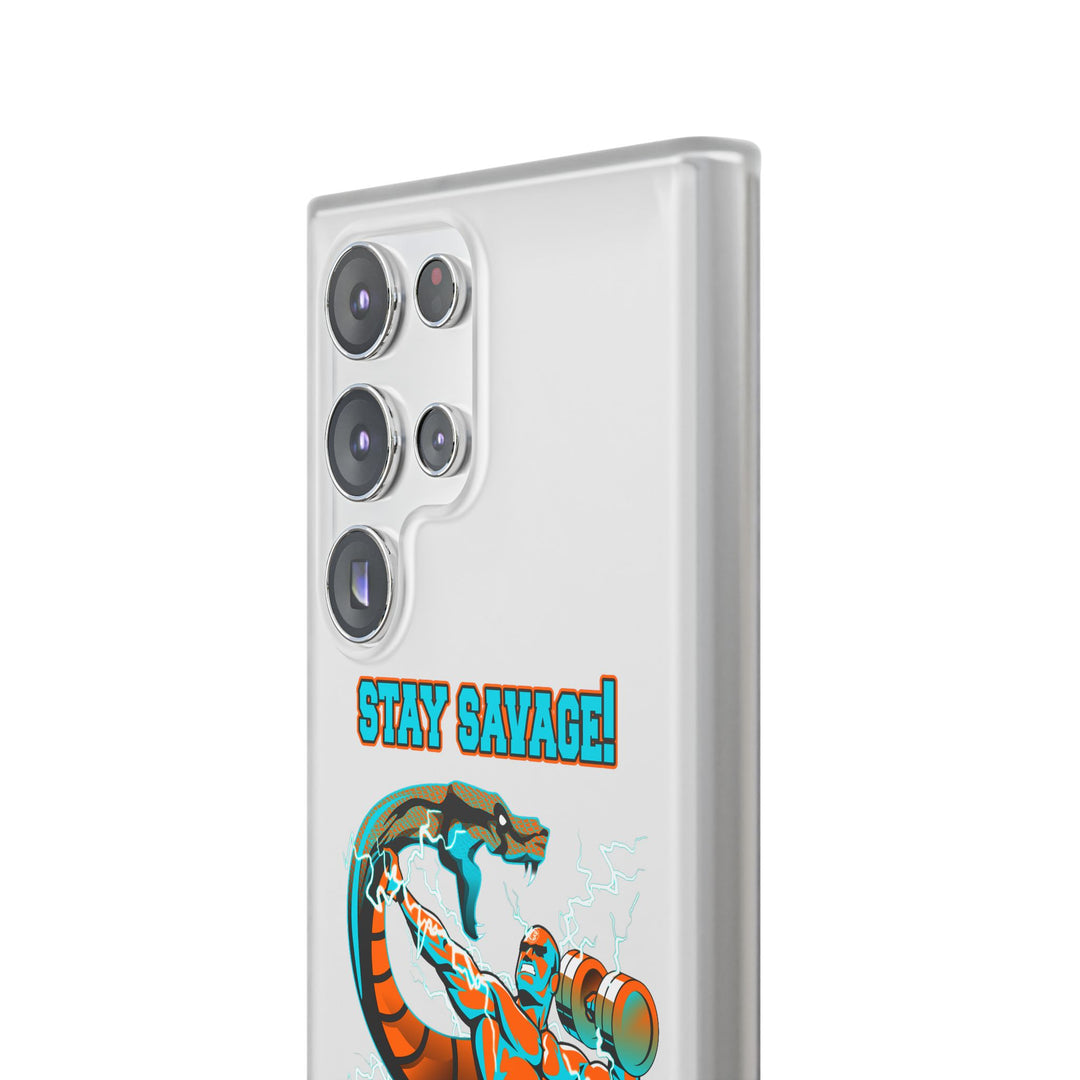 MAC VS SNAKE MIAMI COLORS AQUA ORANGE PHONE CASE /STAY SAVAGE