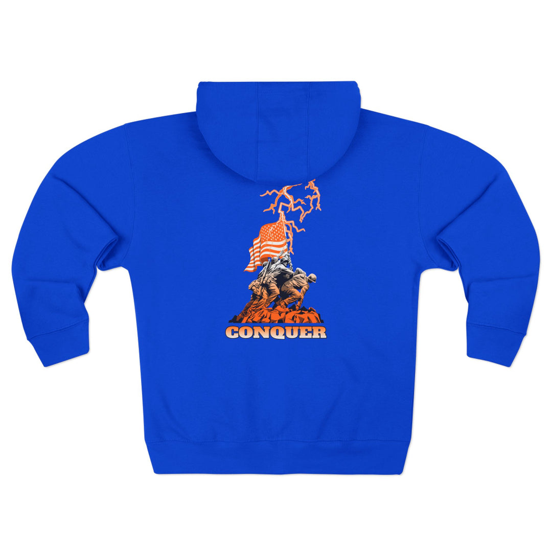 CG A AMERICAN WARRIORS ORANGE WHITE FADE /CONQUER ZIP UP