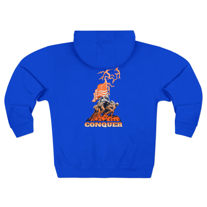 CG A AMERICAN WARRIORS ORANGE WHITE FADE /CONQUER ZIP UP