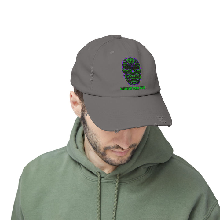 CG SAMURAI MASK PURPLE GREEN /READY FOR WAR CAP