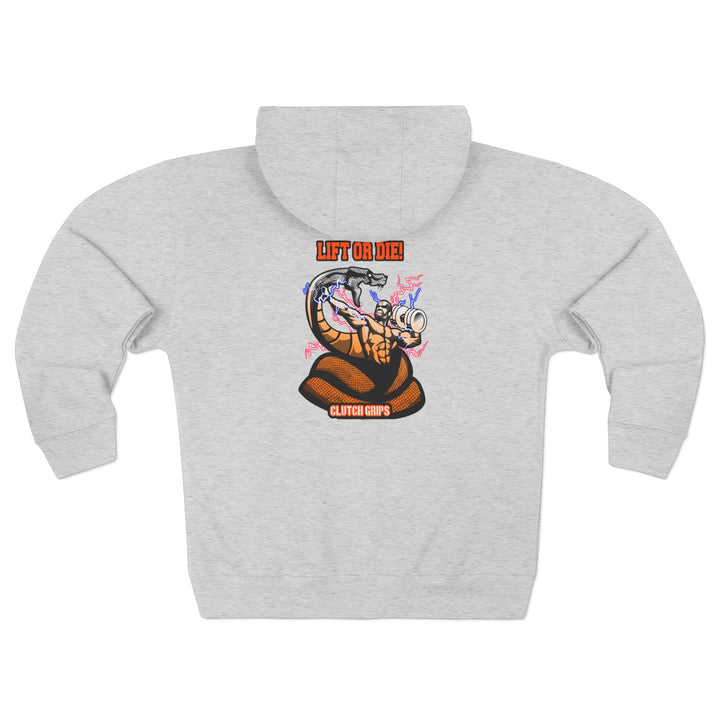 MAC VS SNAKE ORANGE WHITE FADE /LIFT OR DIE ZIP UP