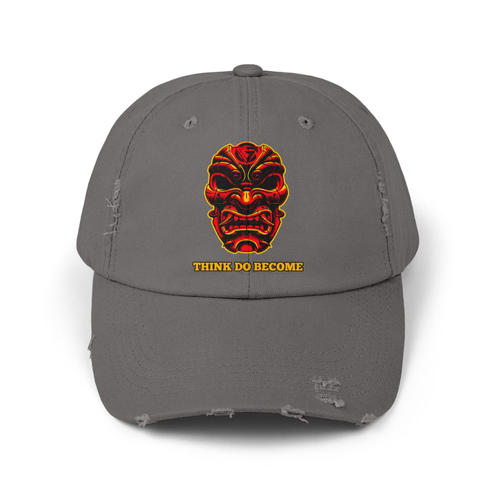 CG SAMURAI MASK RED BLACK GOLD /THINK DO BECOME CAP